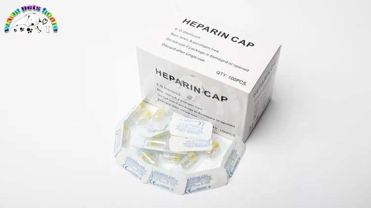 Disposable Heparin Cap IV Cannula Heparin Caps for Pet Animals Dog Cat Veterinary Supplies