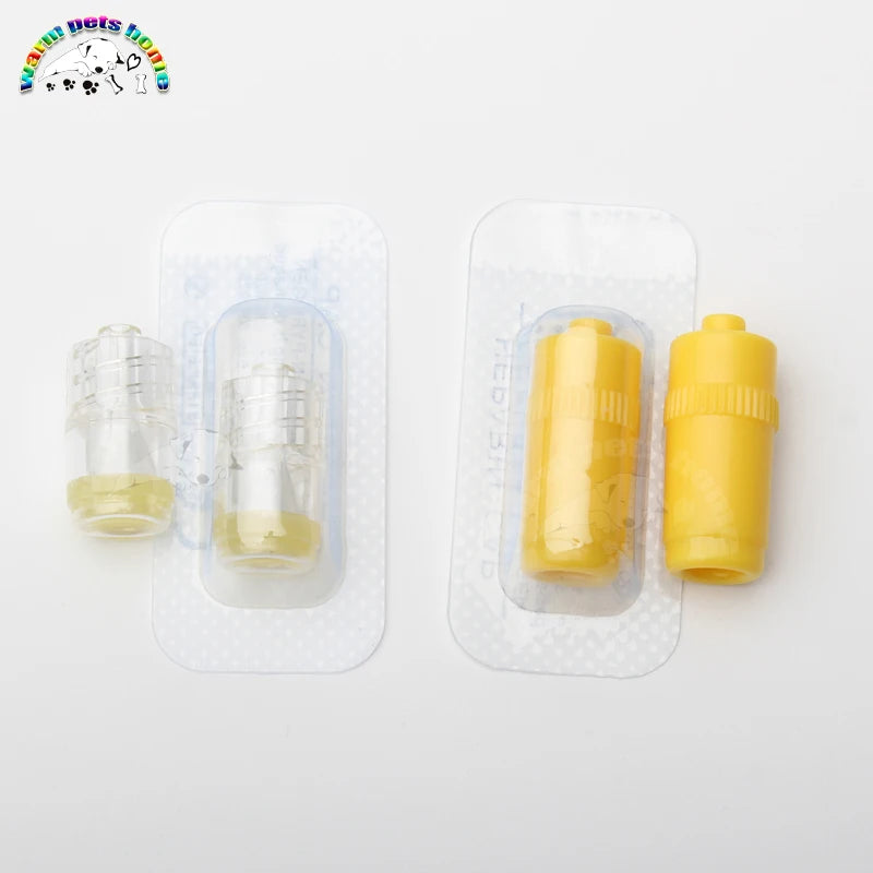 Disposable Heparin Cap IV Cannula Heparin Caps for Pet Animals Dog Cat Veterinary Supplies