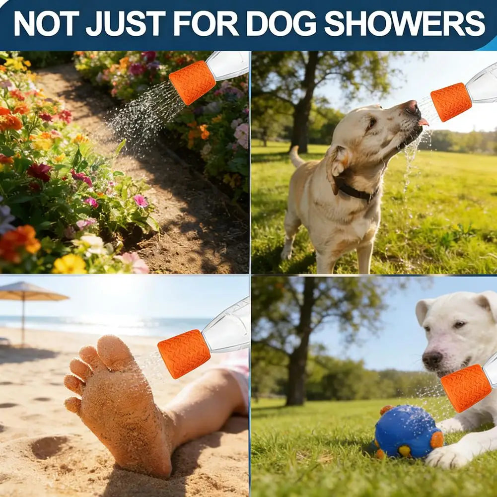 Pet Shower Silicone Portable Pet Shower Head Outdoor Cat and Dog Shower Cleaning Supplies Portable Universal Water Bottle