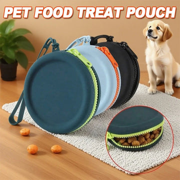 1Pc Pet Supplies Silicone Dog Food Bag Outdoor Training Dog Training Dog Treat Training Pouch Waterproof Dog Snack Training Bag