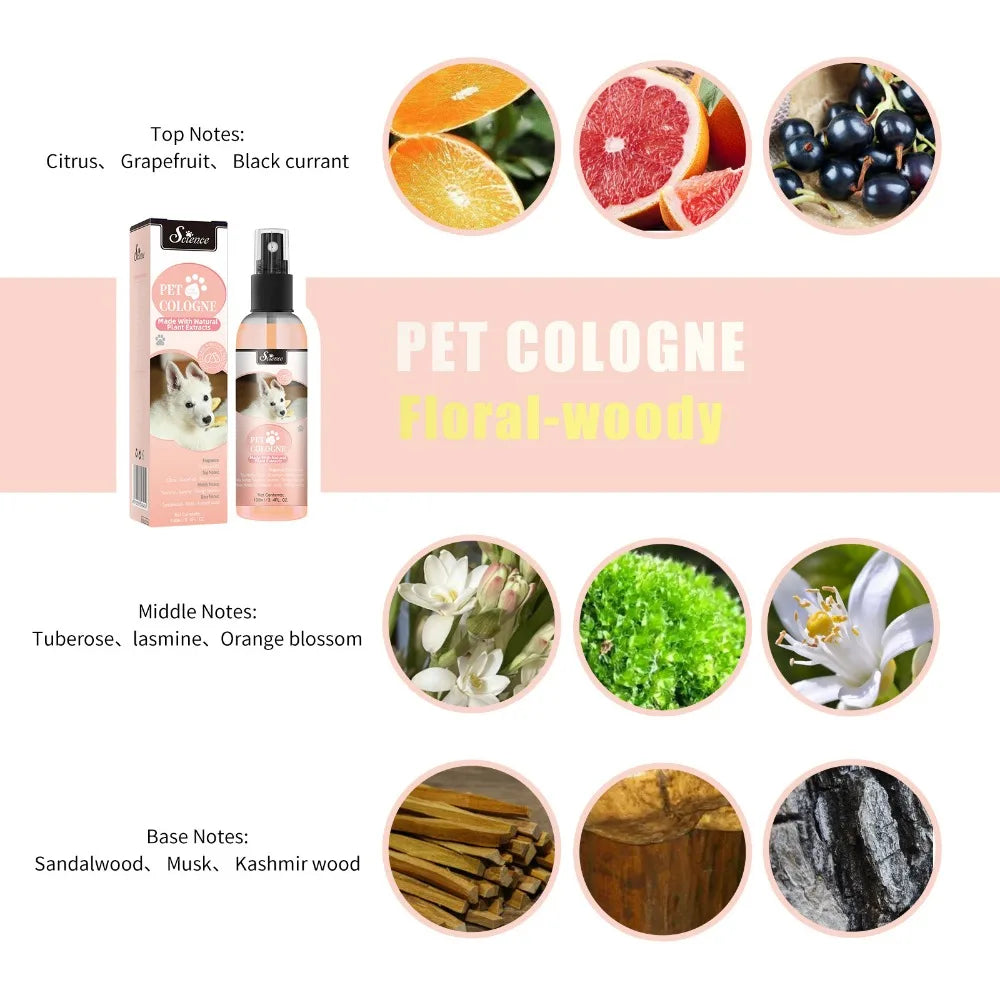 100ml Eco-Friendly Pet Perfume Deodorization and Odor Removal for Dogs and Cats Plastic Pet Environment Deodorant Supplies