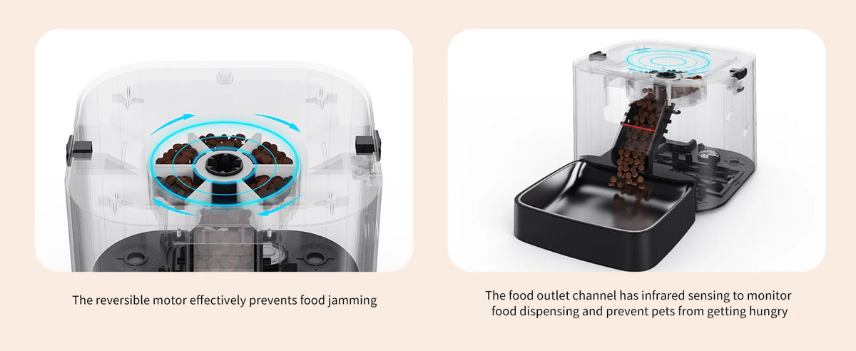DOEL 2-in-1 Smart Cat Feeder 6L Dry Feeder & 2.5L Cat Water Fountain w/ App Control Timed Feeding For Small Dogs Food Dispenser