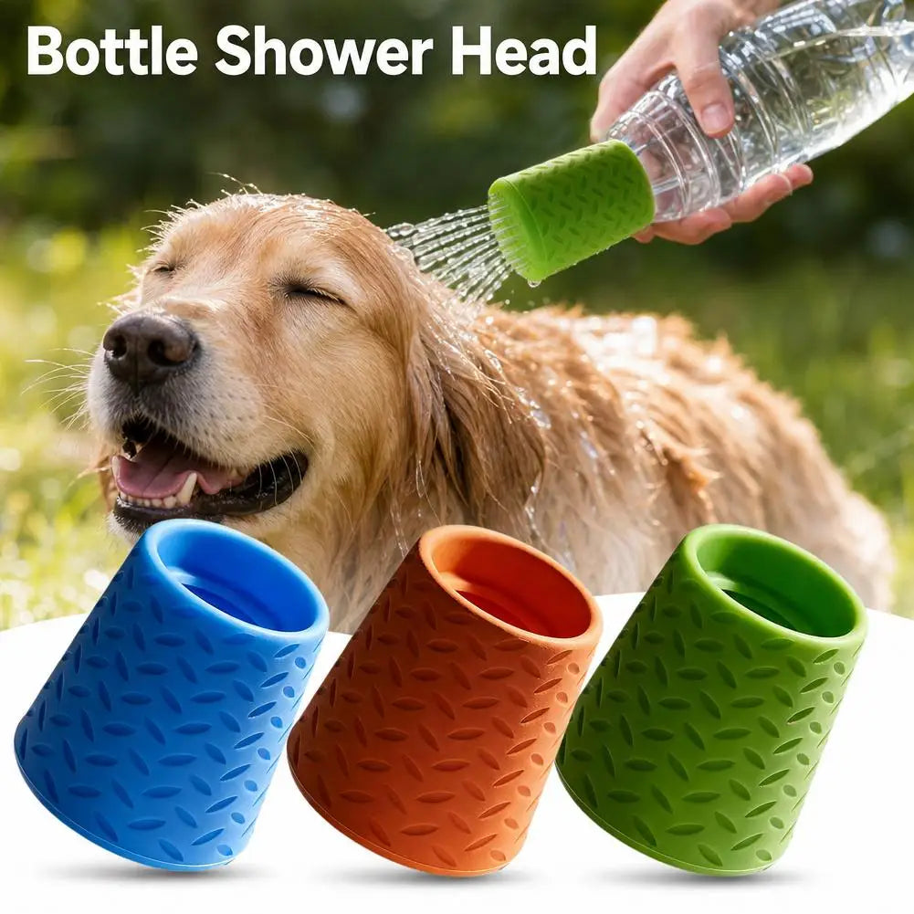 Pet Shower Silicone Portable Pet Shower Head Outdoor Cat and Dog Shower Cleaning Supplies Portable Universal Water Bottle