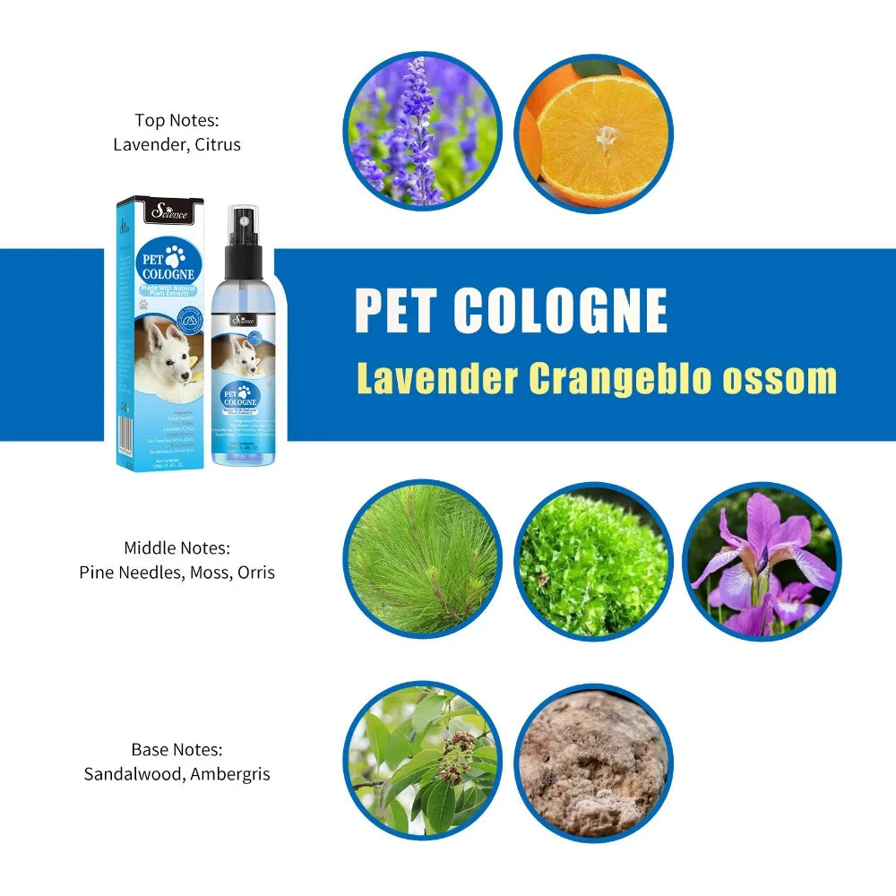 100ml Eco-Friendly Pet Perfume Deodorization and Odor Removal for Dogs and Cats Plastic Pet Environment Deodorant Supplies