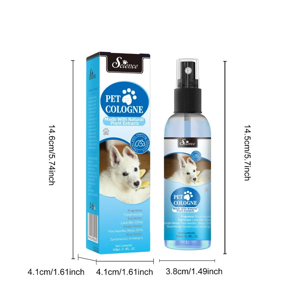 100ml Eco-Friendly Pet Perfume Deodorization and Odor Removal for Dogs and Cats Plastic Pet Environment Deodorant Supplies