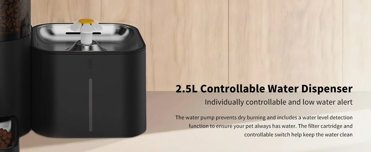 DOEL 2-in-1 Smart Cat Feeder 6L Dry Feeder & 2.5L Cat Water Fountain w/ App Control Timed Feeding For Small Dogs Food Dispenser