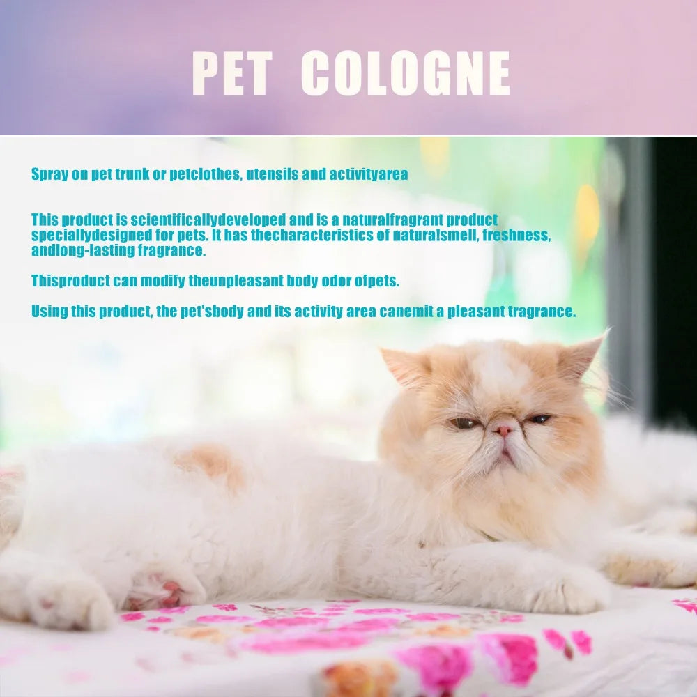 100ml Eco-Friendly Pet Perfume Deodorization and Odor Removal for Dogs and Cats Plastic Pet Environment Deodorant Supplies