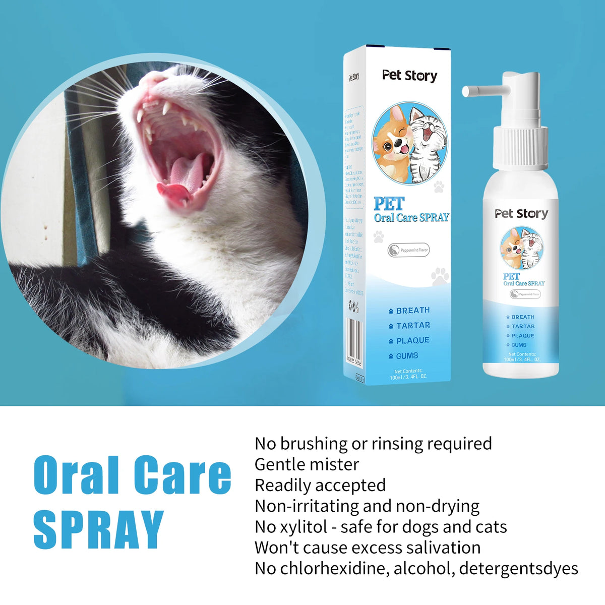 100ml Eco-Friendly Pet Perfume Deodorization and Odor Removal for Dogs and Cats Plastic Pet Environment Deodorant Supplies