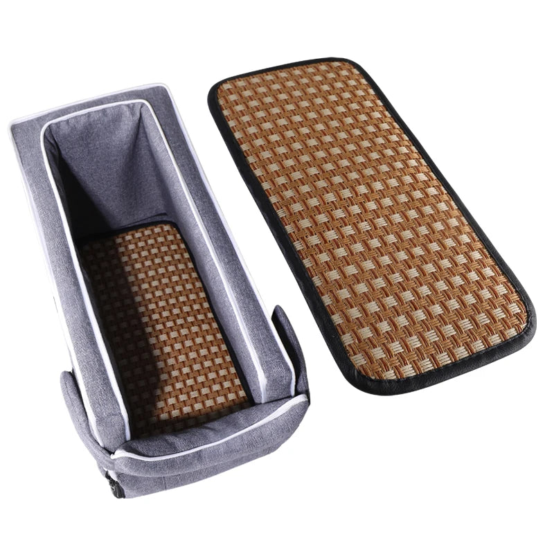 Car Center Console Pet Bed Mat   Fiber Pet Safety Seat  Essential for Cat & Do Travel  Small pet car carrierNon-slip pet car s