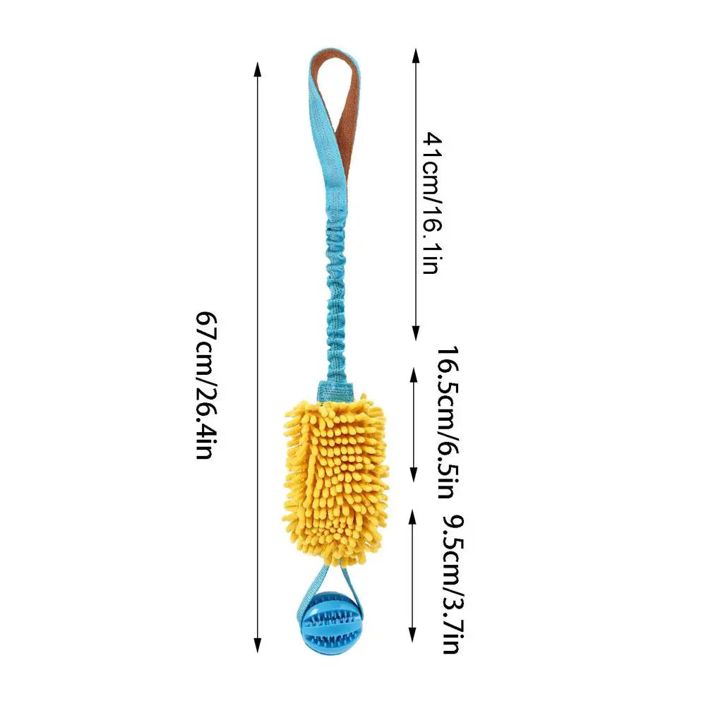 Dog Toy Rope Fun Squeaky Dog Chew Toys Pet Supplies Puppy Rope Toy with Elastic Drawstring Interactive Puppy Teething Toy for