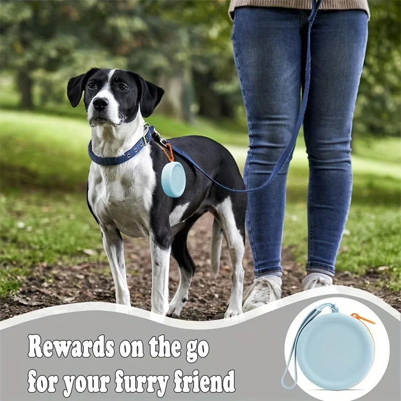 1Pc Pet Supplies Silicone Dog Food Bag Outdoor Training Dog Training Dog Treat Training Pouch Waterproof Dog Snack Training Bag