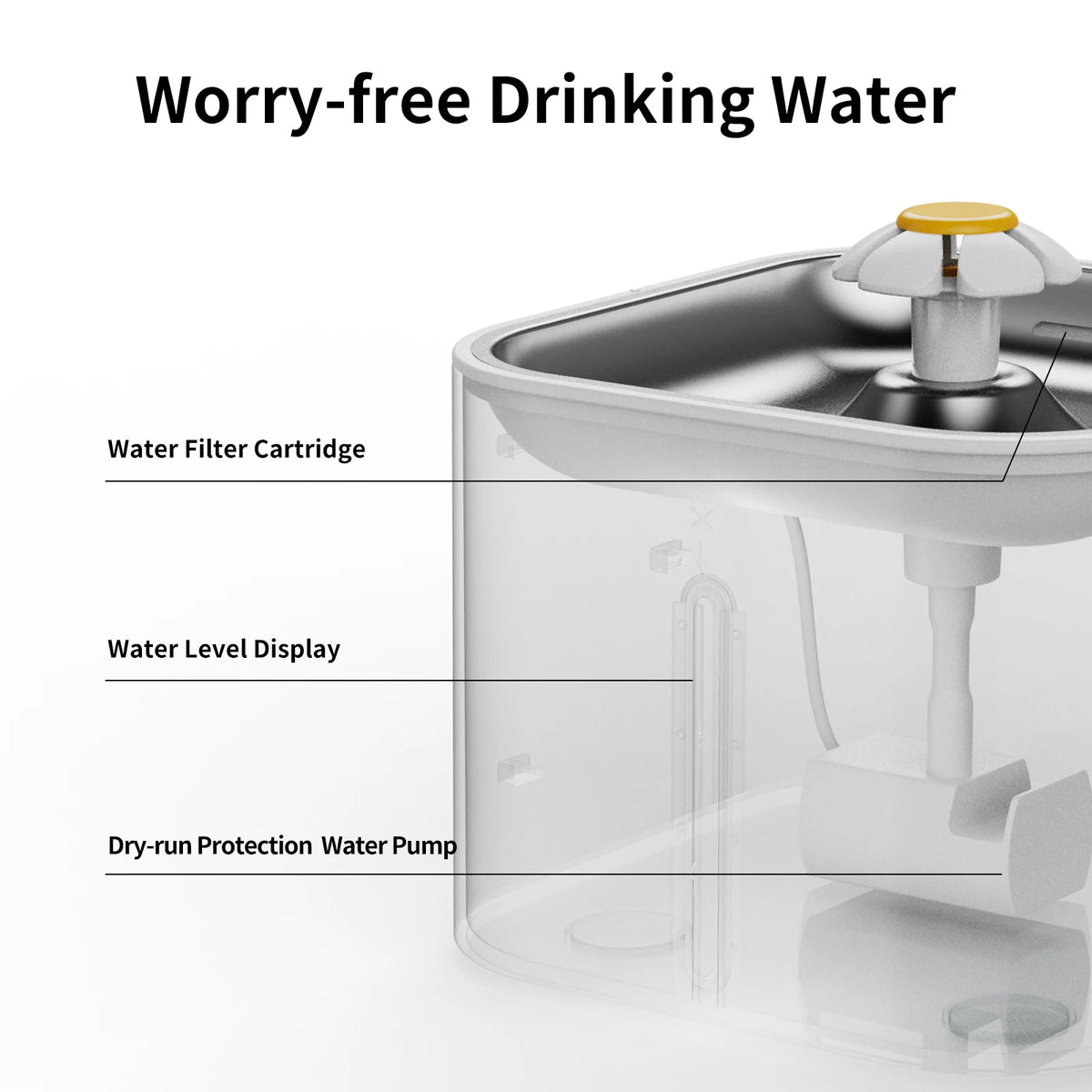 DOEL 2-in-1 Smart Cat Feeder 6L Dry Feeder & 2.5L Cat Water Fountain w/ App Control Timed Feeding For Small Dogs Food Dispenser