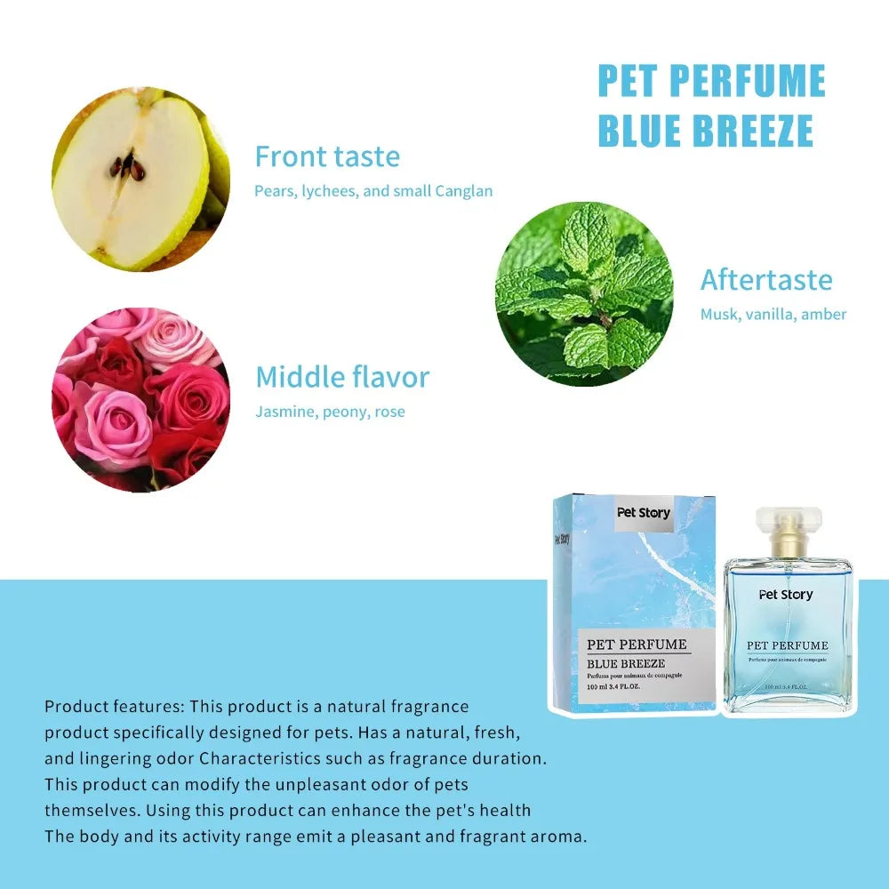 100ml Eco-Friendly Pet Perfume Deodorization and Odor Removal for Dogs and Cats Plastic Pet Environment Deodorant Supplies