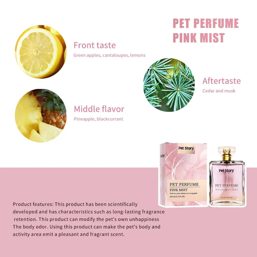 100ml Eco-Friendly Pet Perfume Deodorization and Odor Removal for Dogs and Cats Plastic Pet Environment Deodorant Supplies