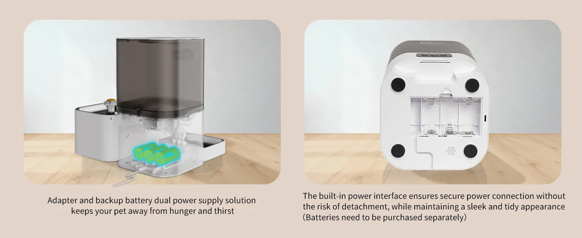 DOEL 2-in-1 Smart Cat Feeder 6L Dry Feeder & 2.5L Cat Water Fountain w/ App Control Timed Feeding For Small Dogs Food Dispenser