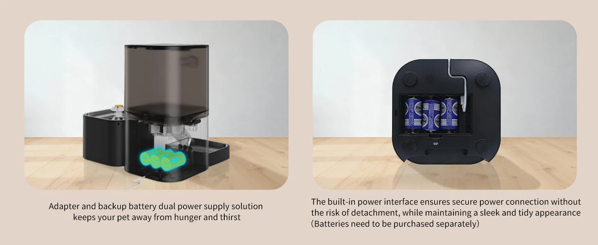 DOEL 2-in-1 Smart Cat Feeder 6L Dry Feeder & 2.5L Cat Water Fountain w/ App Control Timed Feeding For Small Dogs Food Dispenser