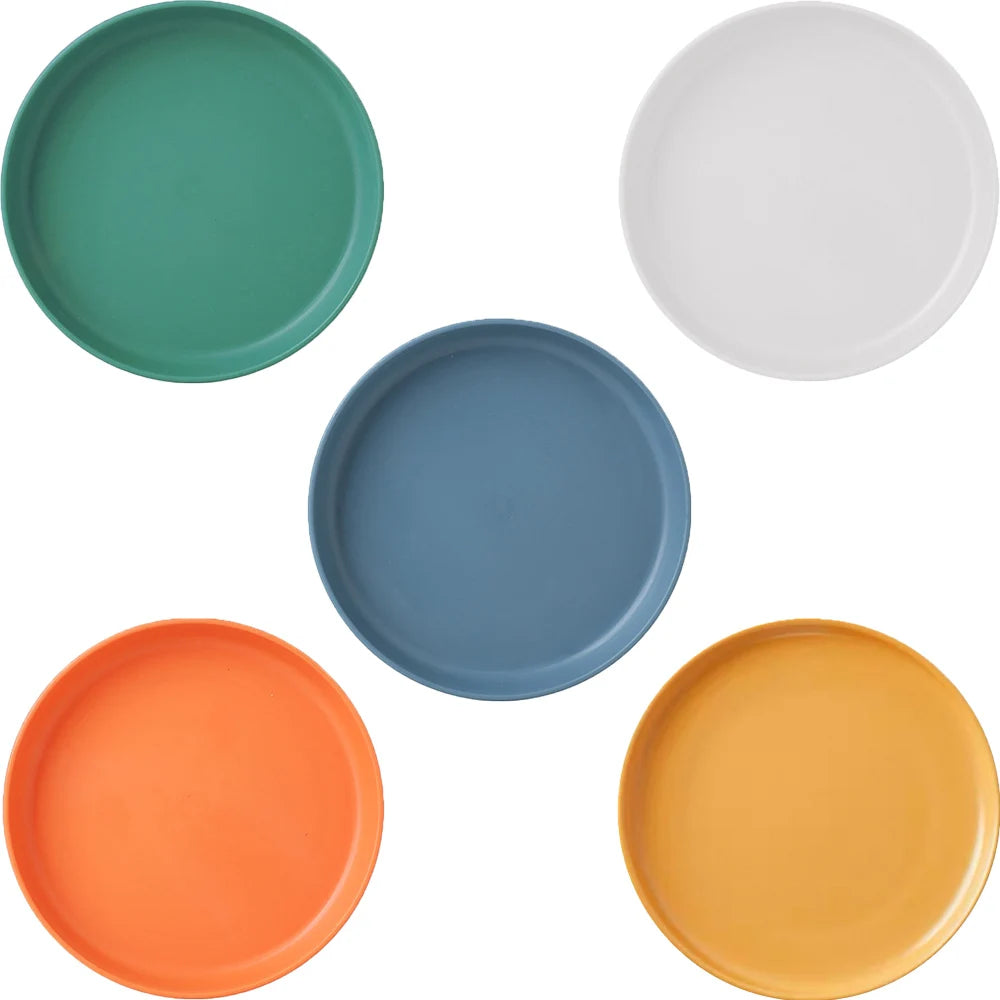 1/5PCS Pet Feeding Bowl Round Color Food Bowl Pp Material Large Area Base for Wet and Dry Food Feeding Bowl Pet Supplies