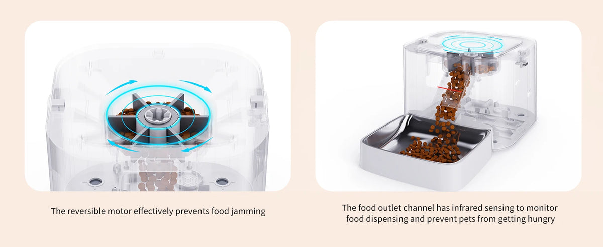 DOEL 2-in-1 Smart Cat Feeder 6L Dry Feeder & 2.5L Cat Water Fountain w/ App Control Timed Feeding For Small Dogs Food Dispenser